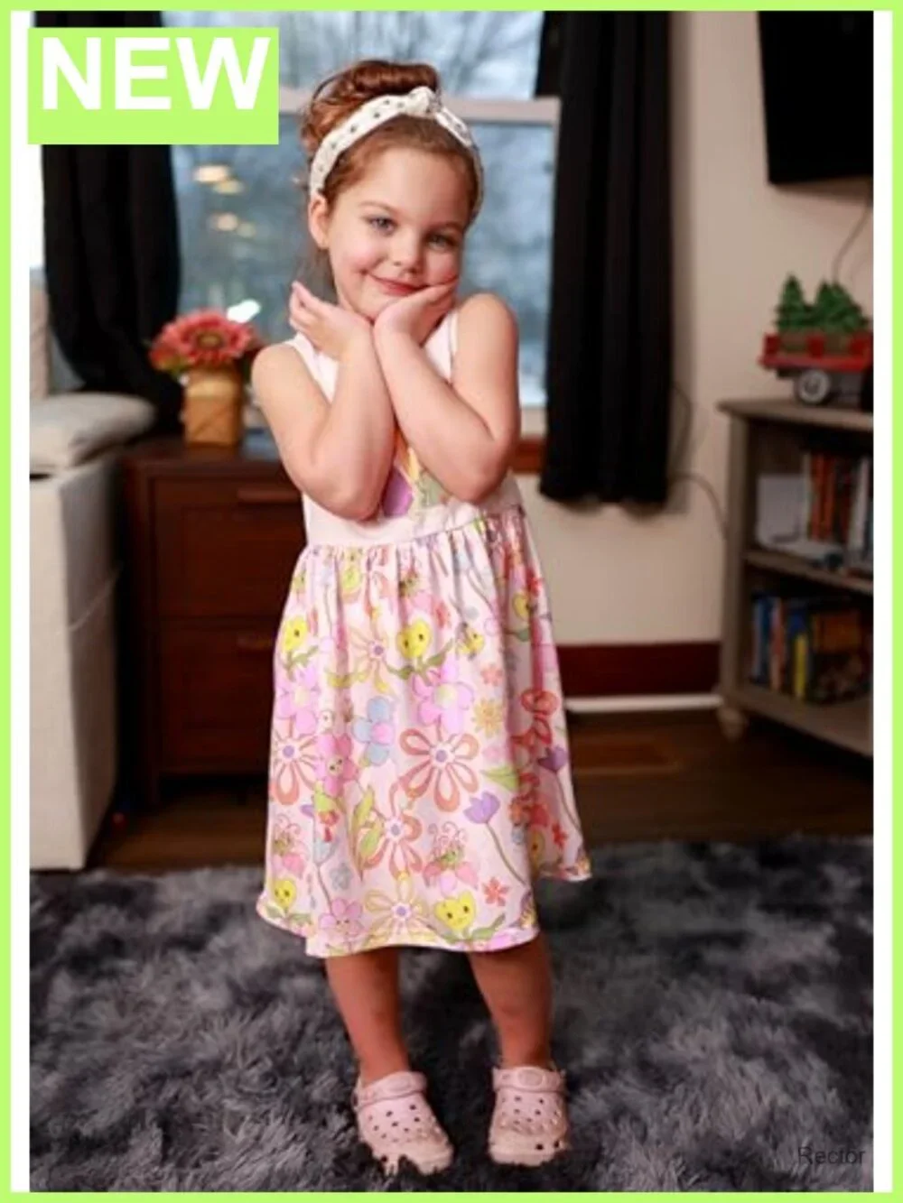 Disney Princess Girls A-Line Sleeveless Summer Dress Milk Silk Casual